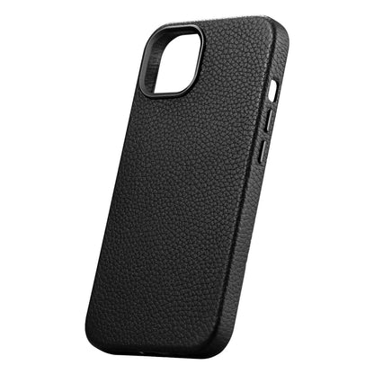 iCarer Litchi Premium Leather Case iPhone 14 Plus Magnetic Leather Case with MagSafe Black (WMI14220711-BK)_7