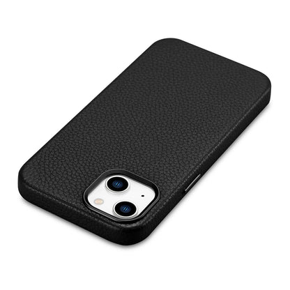 iCarer Litchi Premium Leather Case iPhone 14 Plus Magnetic Leather Case with MagSafe Black (WMI14220711-BK)_8