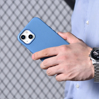 iCarer Litchi Premium Leather Case iPhone 14 Plus Magnetic Leather Case with MagSafe Light Blue (WMI14220711-LB)_19