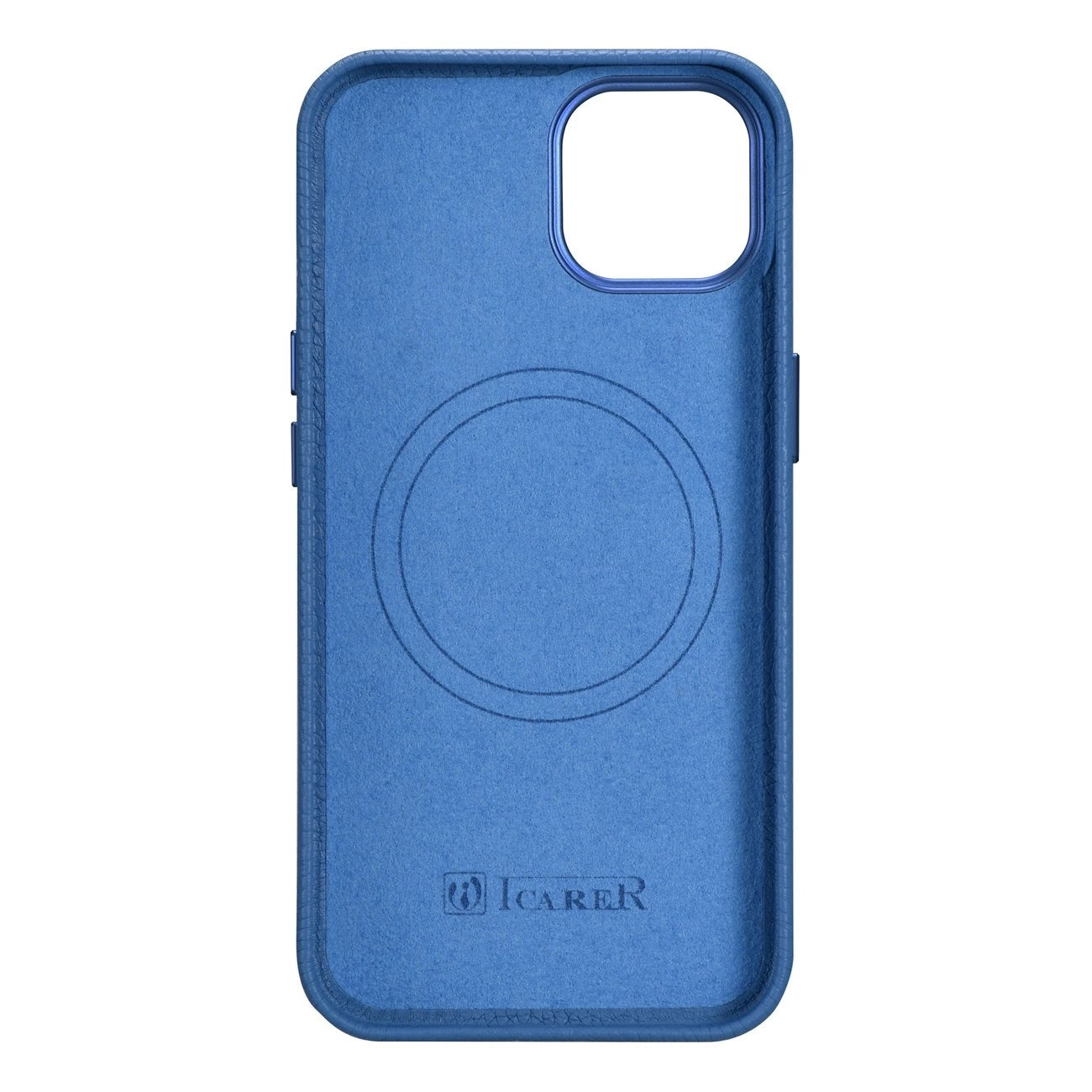 iCarer Litchi Premium Leather Case iPhone 14 Plus Magnetic Leather Case with MagSafe Light Blue (WMI14220711-LB)_2