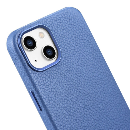iCarer Litchi Premium Leather Case iPhone 14 Plus Magnetic Leather Case with MagSafe Light Blue (WMI14220711-LB)_8