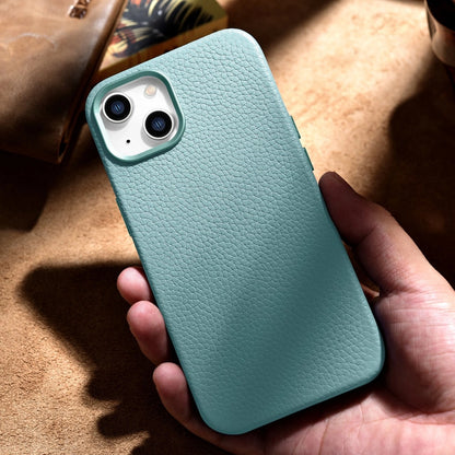 iCarer Litchi Premium Leather Case iPhone 14 Plus Magnetic Leather Case with MagSafe Green (WMI14220711-GN)_16