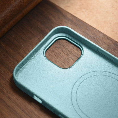 iCarer Litchi Premium Leather Case iPhone 14 Plus Magnetic Leather Case with MagSafe Green (WMI14220711-GN)_18