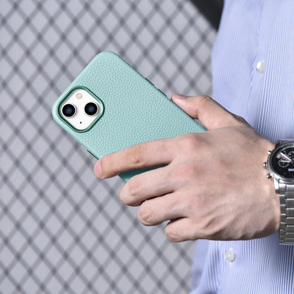 iCarer Litchi Premium Leather Case iPhone 14 Plus Magnetic Leather Case with MagSafe Green (WMI14220711-GN)_19