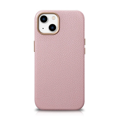 iCarer Litchi Premium Leather Case iPhone 14 Plus Magnetic Leather Case with MagSafe Pink (WMI14220711-PK)_0