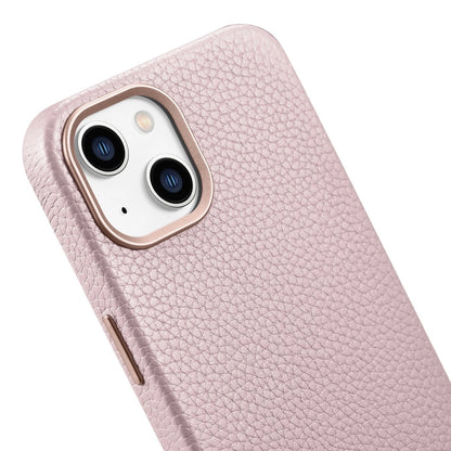 iCarer Litchi Premium Leather Case iPhone 14 Plus Magnetic Leather Case with MagSafe Pink (WMI14220711-PK)_9