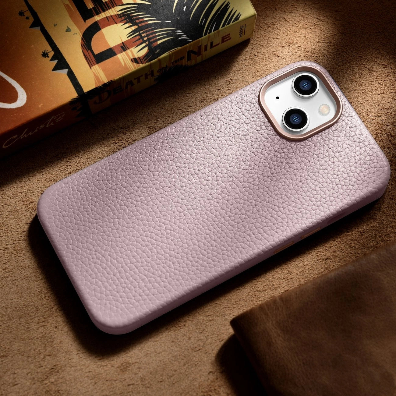 iCarer Litchi Premium Leather Case iPhone 14 Plus Magnetic Leather Case with MagSafe Pink (WMI14220711-PK)_15