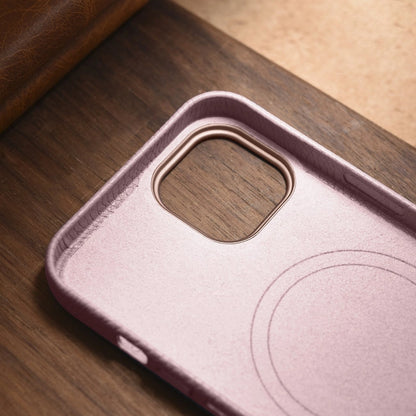 iCarer Litchi Premium Leather Case iPhone 14 Plus Magnetic Leather Case with MagSafe Pink (WMI14220711-PK)_18