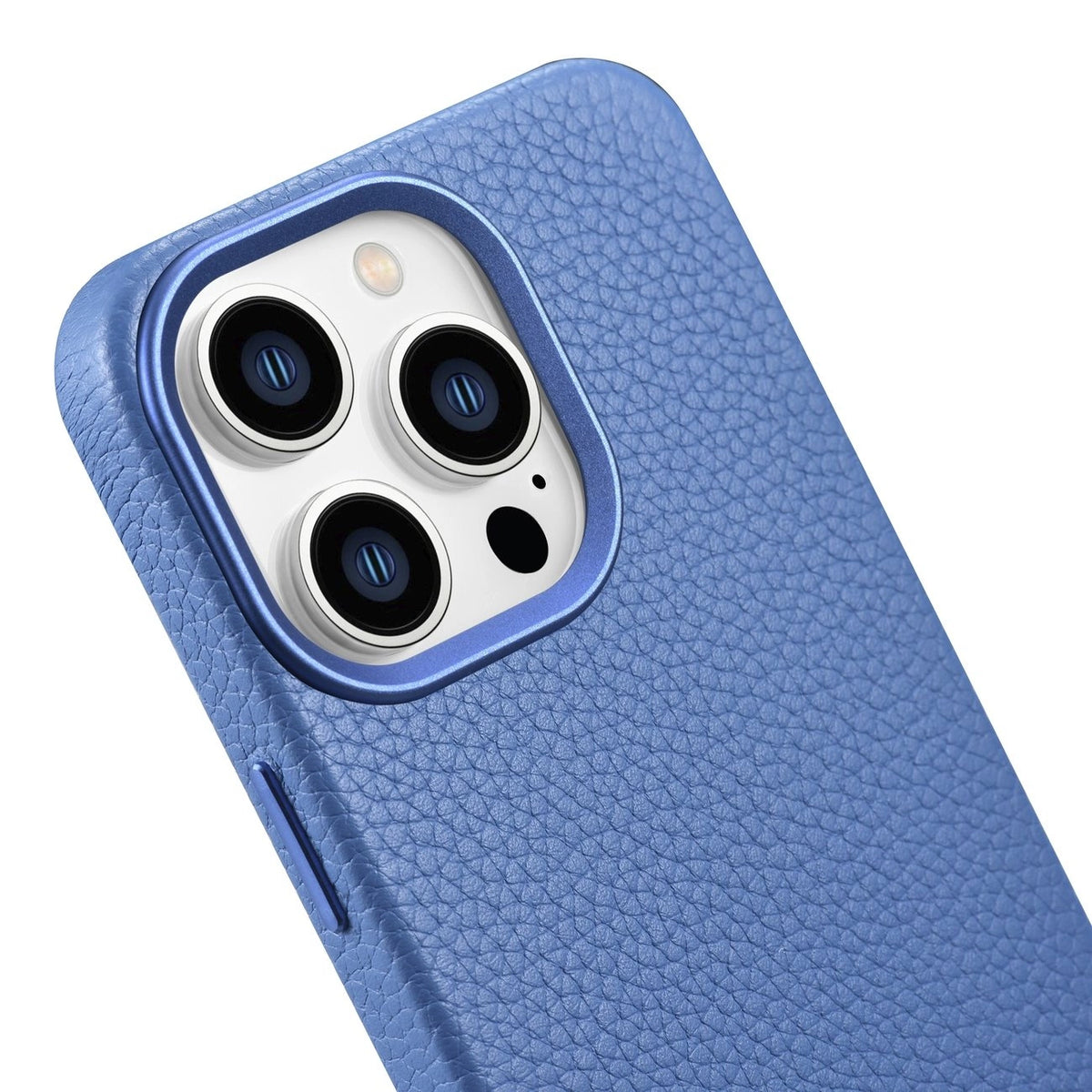 iCarer Litchi Premium Leather Case iPhone 14 Pro Max Magnetic Leather Case with MagSafe Light Blue (WMI14220712-LB)_9