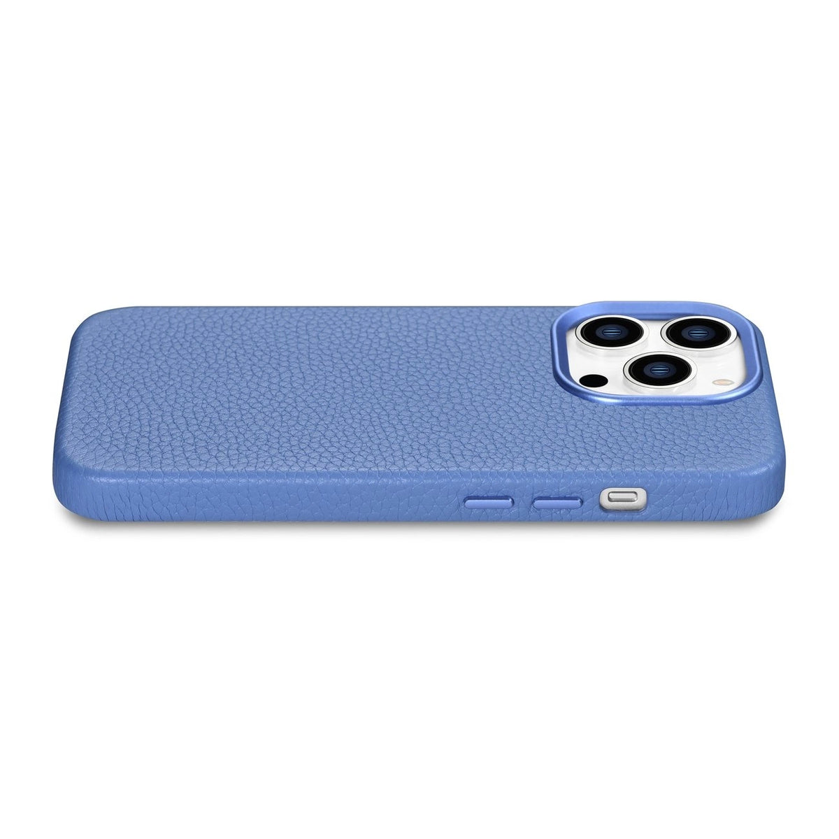 iCarer Litchi Premium Leather Case iPhone 14 Pro Max Magnetic Leather Case with MagSafe Light Blue (WMI14220712-LB)_10
