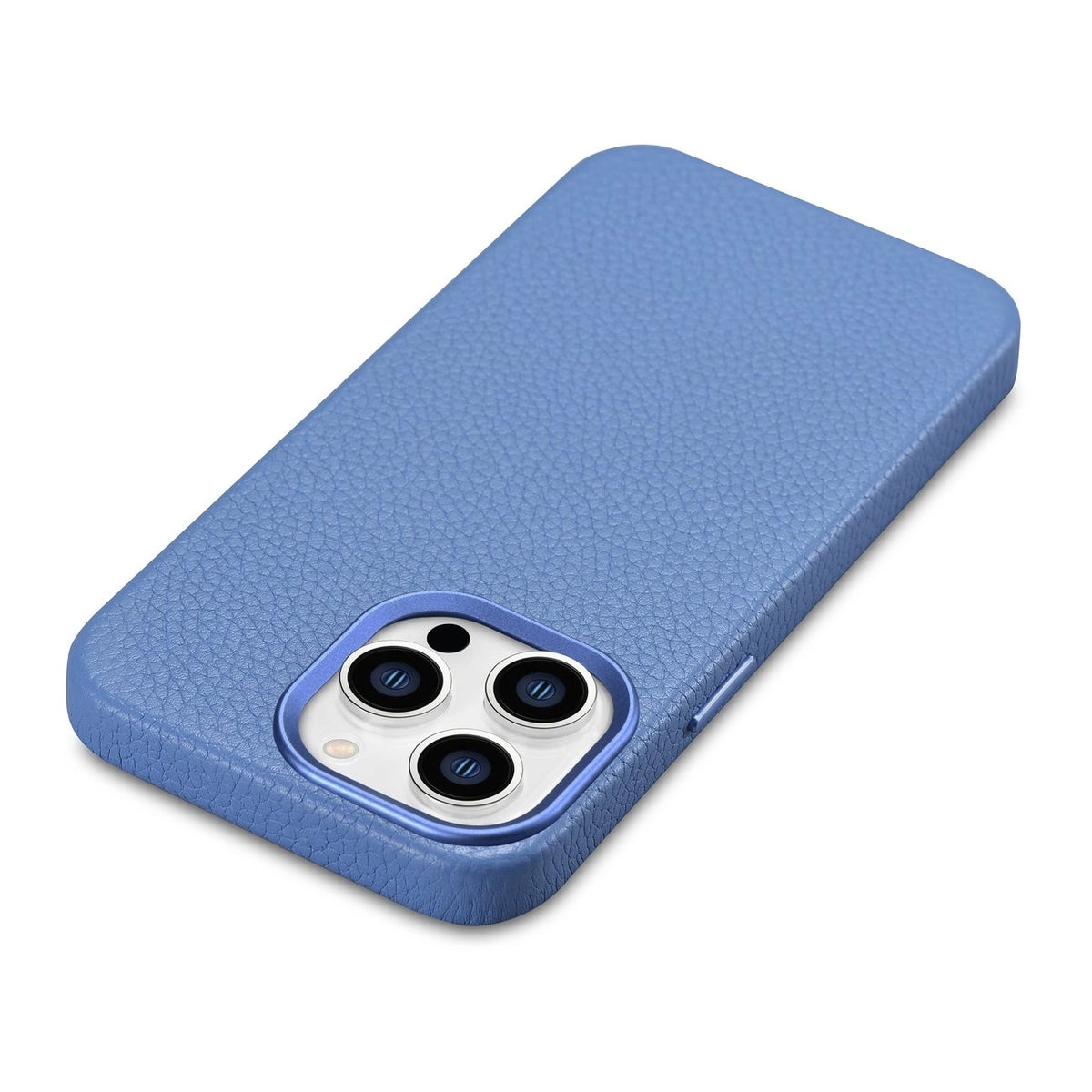 iCarer Litchi Premium Leather Case iPhone 14 Pro Max Magnetic Leather Case with MagSafe Light Blue (WMI14220712-LB)_11