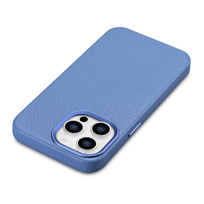 iCarer Litchi Premium Leather Case iPhone 14 Pro Max Magnetic Leather Case with MagSafe Light Blue (WMI14220712-LB)_11