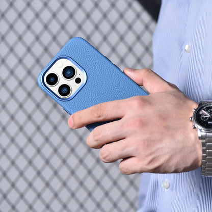 iCarer Litchi Premium Leather Case iPhone 14 Pro Max Magnetic Leather Case with MagSafe Light Blue (WMI14220712-LB)_19