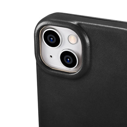 iCarer CE Oil Wax Premium Leather Folio Case Leather Case iPhone 14 Plus Magnetic Flip MagSafe Black (AKI14220707-BK)_12