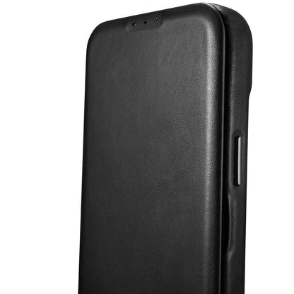 iCarer CE Oil Wax Premium Leather Folio Case Leather Case iPhone 14 Plus Magnetic Flip MagSafe Black (AKI14220707-BK)_13