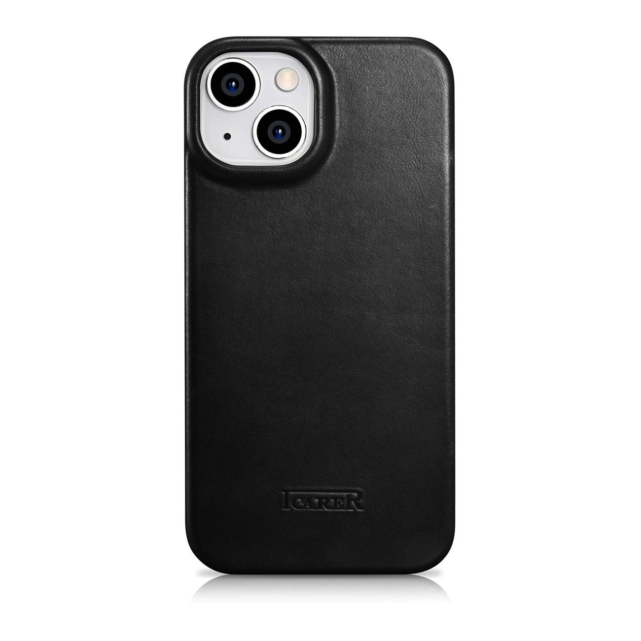 iCarer CE Oil Wax Premium Leather Folio Case Leather Case iPhone 14 Plus Magnetic Flip MagSafe Black (AKI14220707-BK)_2