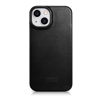 iCarer CE Oil Wax Premium Leather Folio Case Leather Case iPhone 14 Plus Magnetic Flip MagSafe Black (AKI14220707-BK)_2
