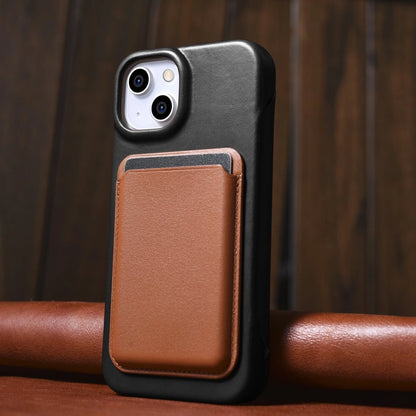 iCarer CE Oil Wax Premium Leather Folio Case Leather Case iPhone 14 Plus Magnetic Flip MagSafe Black (AKI14220707-BK)_32