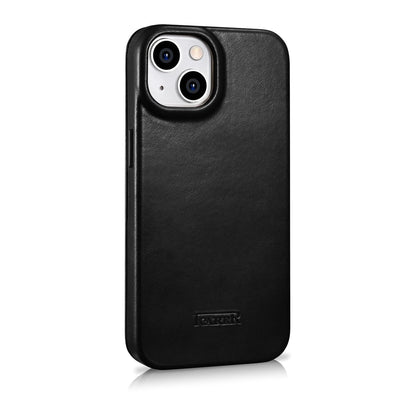 iCarer CE Oil Wax Premium Leather Folio Case Leather Case iPhone 14 Plus Magnetic Flip MagSafe Black (AKI14220707-BK)_3