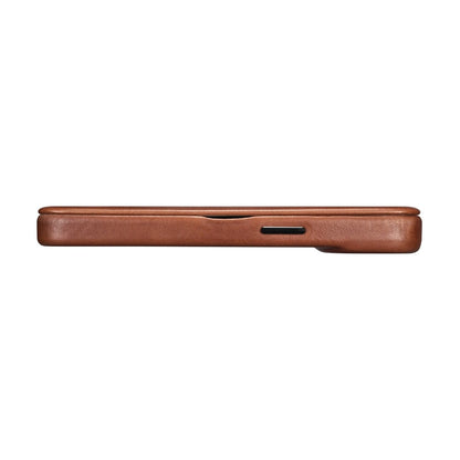 iCarer CE Oil Wax Premium Leather Folio Case iPhone 14 Plus magnetic flip case MagSafe brown (AKI14220707-BN)_11
