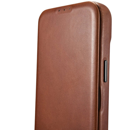 iCarer CE Oil Wax Premium Leather Folio Case iPhone 14 Plus magnetic flip case MagSafe brown (AKI14220707-BN)_13