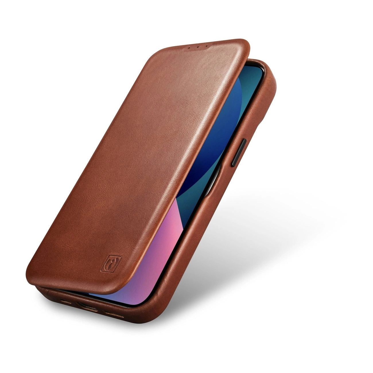 iCarer CE Oil Wax Premium Leather Folio Case iPhone 14 Plus magnetic flip case MagSafe brown (AKI14220707-BN)_7