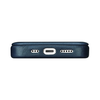 iCarer CE Oil Wax Premium Leather Folio Case iPhone 14 Plus magnetic flip case MagSafe blue (AKI14220707-BU)_10