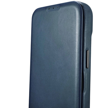 iCarer CE Oil Wax Premium Leather Folio Case iPhone 14 Plus magnetic flip case MagSafe blue (AKI14220707-BU)_13
