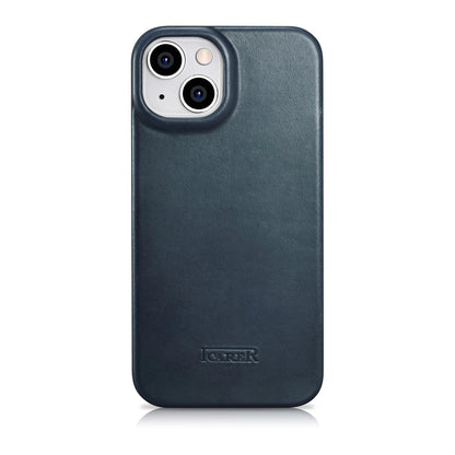 iCarer CE Oil Wax Premium Leather Folio Case iPhone 14 Plus magnetic flip case MagSafe blue (AKI14220707-BU)_2