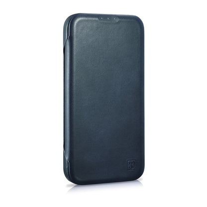 iCarer CE Oil Wax Premium Leather Folio Case iPhone 14 Plus magnetic flip case MagSafe blue (AKI14220707-BU)_4