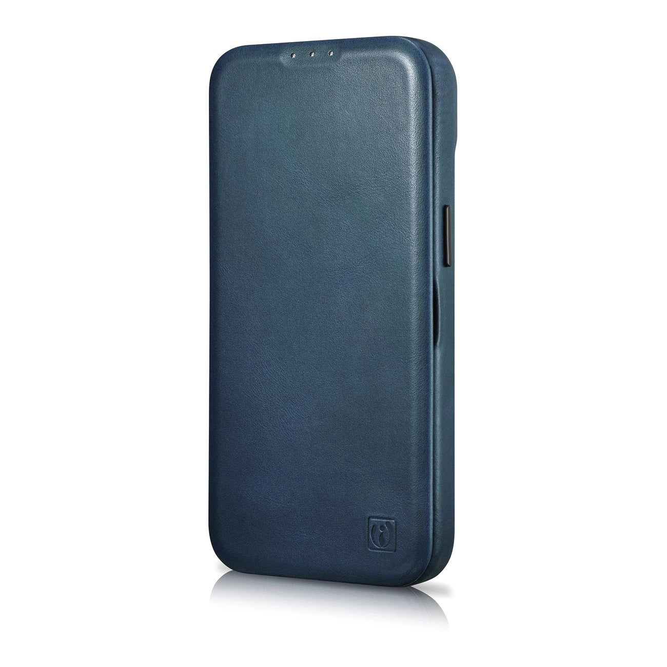 iCarer CE Oil Wax Premium Leather Folio Case iPhone 14 Plus magnetic flip case MagSafe blue (AKI14220707-BU)_5