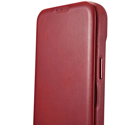 iCarer CE Oil Wax Premium Leather Folio Case iPhone 14 Plus Magnetic Flip Leather Folio Case MagSafe Red (AKI14220707-RD)_14