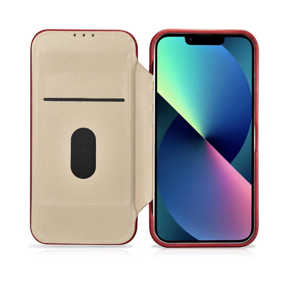 iCarer CE Oil Wax Premium Leather Folio Case iPhone 14 Plus Magnetic Flip Leather Folio Case MagSafe Red (AKI14220707-RD)_17