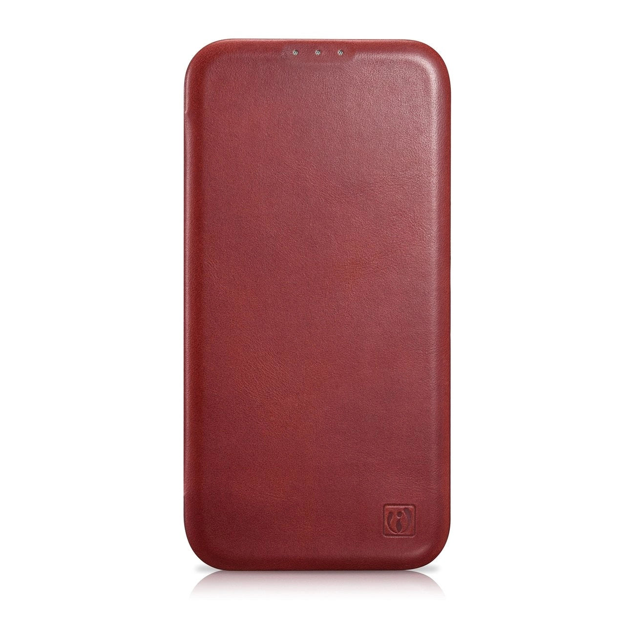 iCarer CE Oil Wax Premium Leather Folio Case iPhone 14 Plus Magnetic Flip Leather Folio Case MagSafe Red (AKI14220707-RD)_1