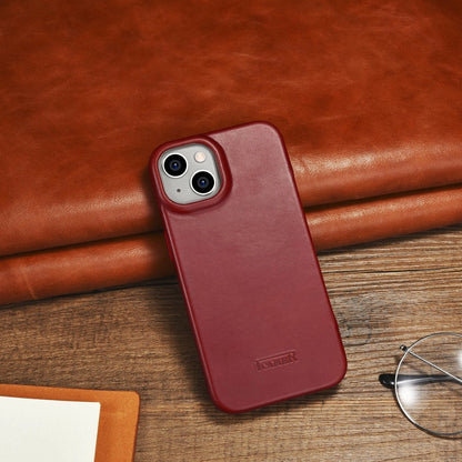 iCarer CE Oil Wax Premium Leather Folio Case iPhone 14 Plus Magnetic Flip Leather Folio Case MagSafe Red (AKI14220707-RD)_24