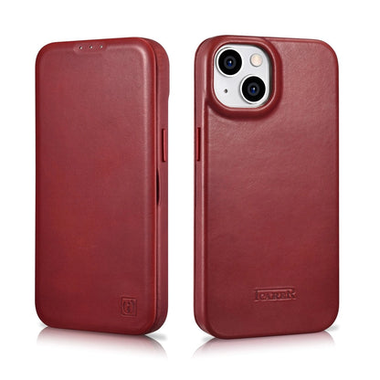 iCarer CE Oil Wax Premium Leather Folio Case iPhone 14 Plus Magnetic Flip Leather Folio Case MagSafe Red (AKI14220707-RD)_30