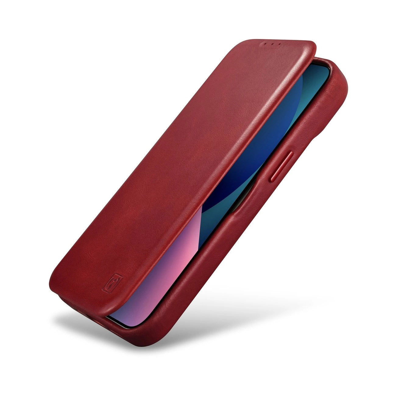 iCarer CE Oil Wax Premium Leather Folio Case iPhone 14 Plus Magnetic Flip Leather Folio Case MagSafe Red (AKI14220707-RD)_6