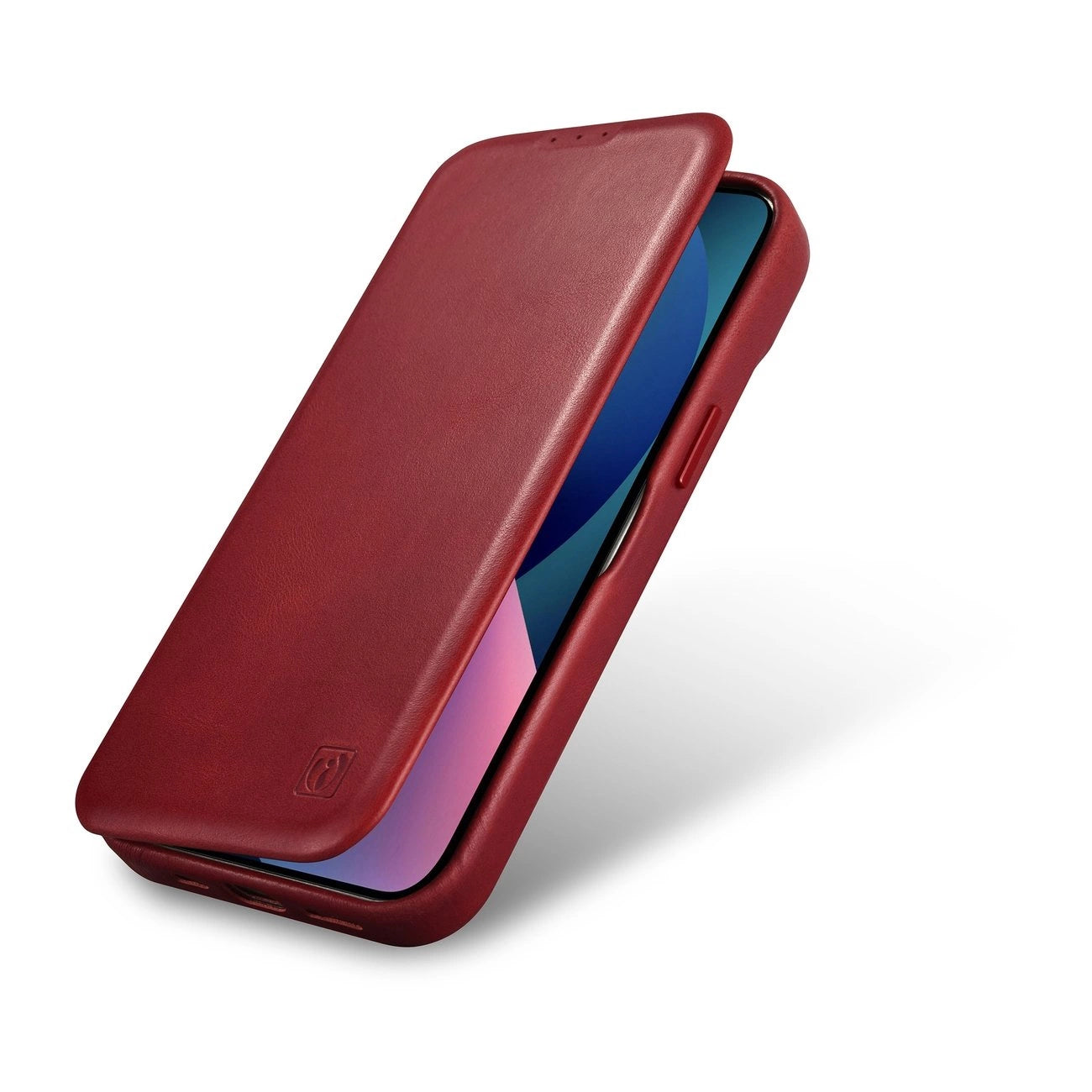 iCarer CE Oil Wax Premium Leather Folio Case iPhone 14 Plus Magnetic Flip Leather Folio Case MagSafe Red (AKI14220707-RD)_8