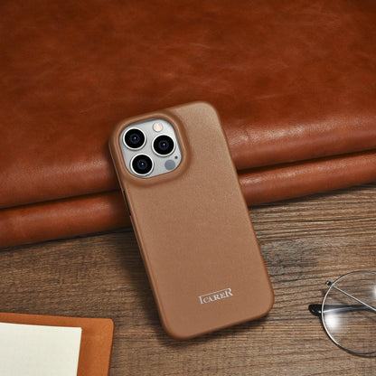 iCarer CE Premium Leather Folio Case iPhone 14 Pro Magnetic Flip Leather Folio Case MagSafe brown (WMI14220714-BN)_22