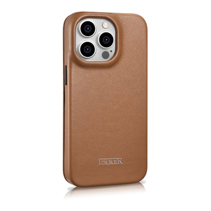iCarer CE Premium Leather Folio Case iPhone 14 Pro Magnetic Flip Leather Folio Case MagSafe brown (WMI14220714-BN)_4