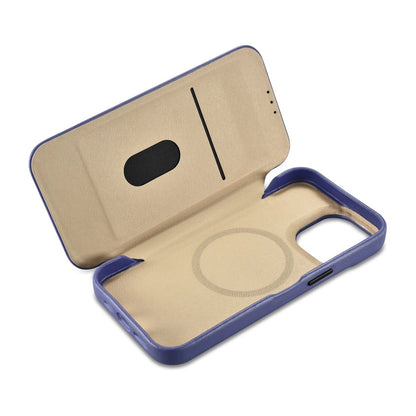 iCarer CE Premium Leather Folio Case iPhone 14 Pro Magnetic Flip Leather Folio Case MagSafe Light Purple (WMI14220714-LP)_15