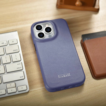 iCarer CE Premium Leather Folio Case iPhone 14 Pro Magnetic Flip Leather Folio Case MagSafe Light Purple (WMI14220714-LP)_24