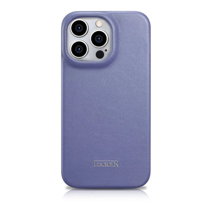 iCarer CE Premium Leather Folio Case iPhone 14 Pro Magnetic Flip Leather Folio Case MagSafe Light Purple (WMI14220714-LP)_2