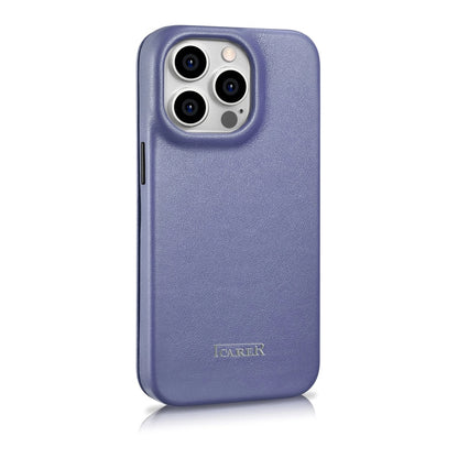 iCarer CE Premium Leather Folio Case iPhone 14 Pro Magnetic Flip Leather Folio Case MagSafe Light Purple (WMI14220714-LP)_3