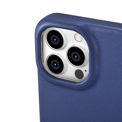 iCarer CE Premium Leather Folio Case iPhone 14 Pro Magnetic Flip Leather Folio Case MagSafe Blue (WMI14220714-BU)_12