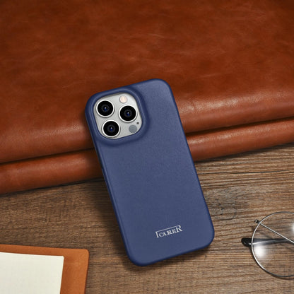 iCarer CE Premium Leather Folio Case iPhone 14 Pro Magnetic Flip Leather Folio Case MagSafe Blue (WMI14220714-BU)_21
