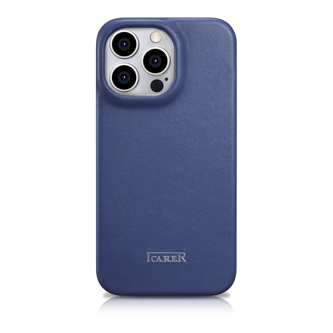 iCarer CE Premium Leather Folio Case iPhone 14 Pro Magnetic Flip Leather Folio Case MagSafe Blue (WMI14220714-BU)_2