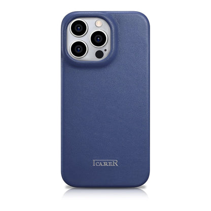 iCarer CE Premium Leather Folio Case iPhone 14 Pro Magnetic Flip Leather Folio Case MagSafe Blue (WMI14220714-BU)_2