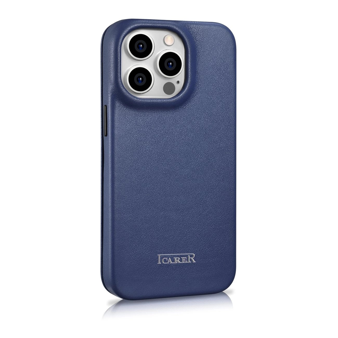 iCarer CE Premium Leather Folio Case iPhone 14 Pro Magnetic Flip Leather Folio Case MagSafe Blue (WMI14220714-BU)_3