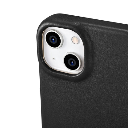 iCarer CE Premium Leather Folio Case iPhone 14 Plus Magnetic Flip Leather Folio Case MagSafe black (WMI14220715-BK)_11